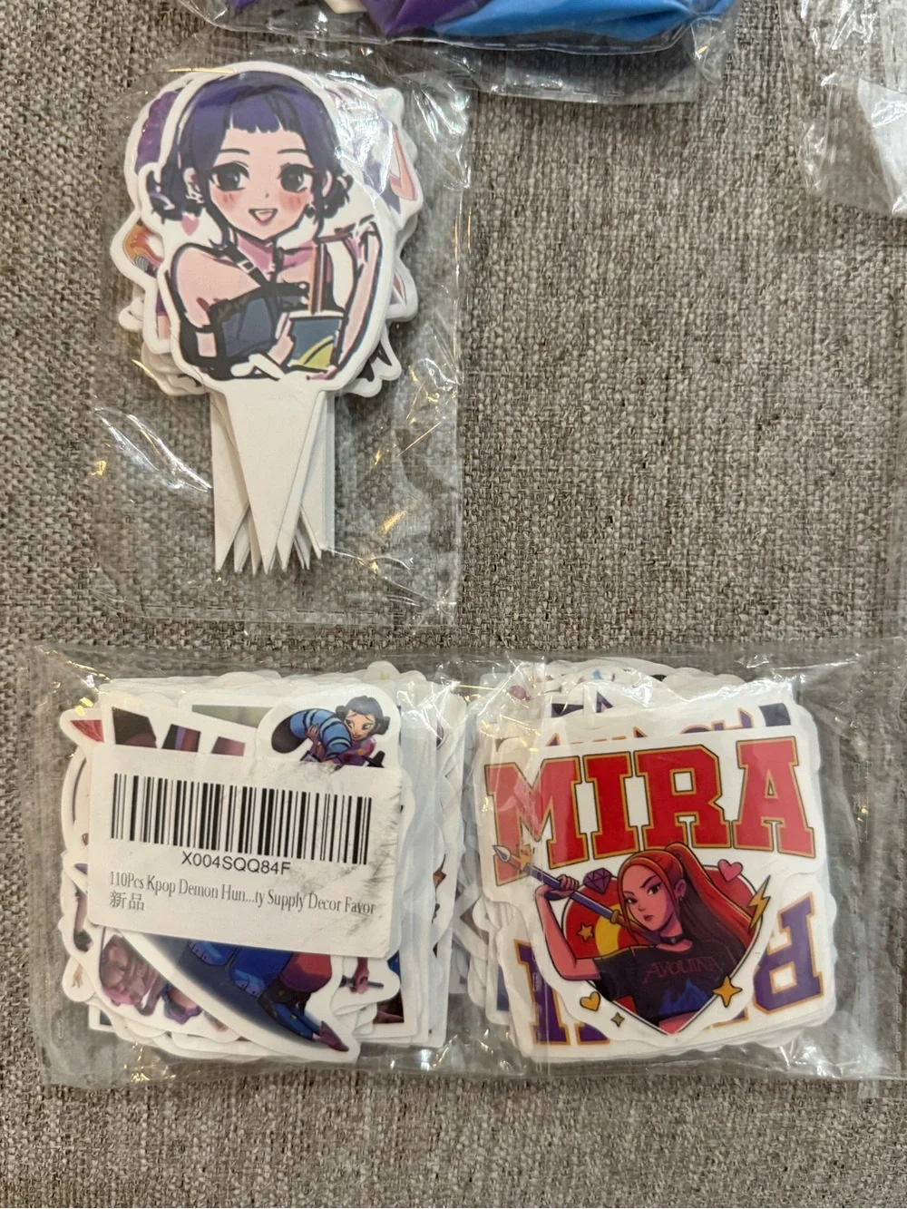 Purple Kpop Demon Hunters Happy Birthday Party Decoration Supplies